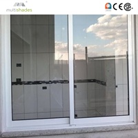 Fenêtres coulissantes à double vitrage NFRC USA Project, verre Low-E, fenêtre coulissante en aluminium à rupture de pont thermique avec moustiquaire