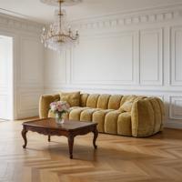 Canapé moderne compressé style crème, canapé sans cadre, canapé droit, mobilier de salon, fauteuils, canapés de luxe pour salon