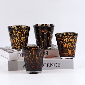 Verres à <span class=keywords><strong>boire</strong></span> rétro écaille de tortue-Coffret cadeau unique pour les amateurs de thé, <span class=keywords><strong>verre</strong></span> à whisky avec <span class=keywords><strong>design</strong></span> couleur ambre - Product Image 5