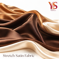 Rouleau de tissu satiné extensible 95 g/m², imitation soie douce, pour robes et pyjamas