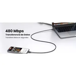 Câble USB Ugreen 60518 Type-C vers Type-C 1 mètre Charge rapide 60W Câble d'alimentation haute vitesse pour téléphone portable Matériel TPE blanc - Product Image 5