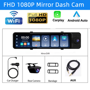 11 Inches 1080p Mirror Dash <strong>Cam</strong> Rear with Voice Control with Carplay Mirror &amp; <strong>Android</strong> Auto Dash <strong>Cam</strong> Front and Rear - Product Image 6