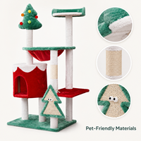 Arbre à chat personnalisable pour les fêtes avec condo, hamac et poteau à gratter en sisal pour plusieurs chats, logo et couleur personnalisés, OEM ODM