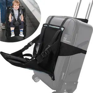 Travel Seat Ride on Suitcase for Kids Foldable Travel Child Seat Child Carrier on Luggage For Family Airport Travel