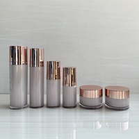 Emballages cosmétiques en acrylique cylindriques de 15 ml/30 ml/50 ml/120 ml/30 g/50 g, pots à crème en plastique et flacons sans air pour sérum de soin de la peau