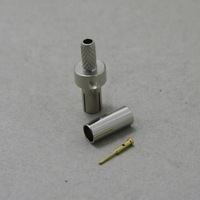 Konektor Koaksial RF Crimp Lurus TS-9 Male untuk Kabel RG174 RG188 LMR100