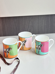 New North European Horse Pattern 3pcs Ensemble de tasses en porcelaine - Product Image 5