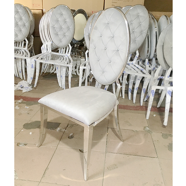 Мягкие серые бархатные стулья для столовой B8217