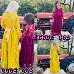 लड़कियों की फीता बोहो फूलों की लड़की कपड़े कपड़े कपड़े कपड़े पहने - Product Image 2