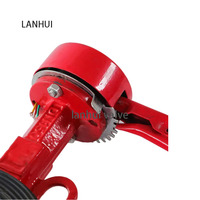 LANHUI kustom DN150 katup kupu-kupu Wafer besi Ductile Manual untuk desain Keystone air