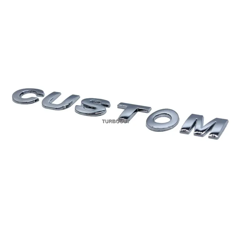 Autocollants de lettres métalliques 3D personnalisés pour voiture, décalcomanie d'emblème en métal pour voiture