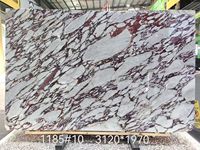 Dalles de marbre Calacatta Viola pour îlot de cuisine, mur et sol