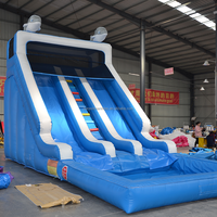 Pvc avec la glissière gonflable de château plein d'entrain de maison de rebond extérieur de piscine pour des adultes et des enfants