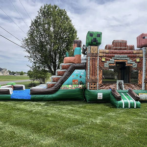 Château gonflable de style bloc avec toboggan, château de saut géant pour enfants, <span class=keywords><strong>parcours</strong></span> d'obstacles gonflable géant pour fêtes et <span class=keywords><strong>jardin</strong></span> - Product Image 3