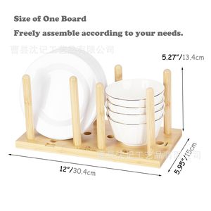 Wooden Dish <b>Rack</b> Square Foldable Draining <b>Rack</b> For Bowls <b>Plates</b> Cups Kitchen Use - Product Image 5
