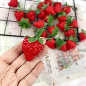 <span class=keywords><strong>Fraises</strong></span> rouges artificielles pour Halloween Thanksgiving décor réaliste fausses <span class=keywords><strong>fraises</strong></span> photographie accessoire pour la maison cuisine fête - Product Image 5