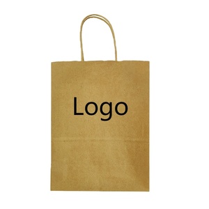 Chất lượng cao thân thiện với môi có thể tái chế tùy chỉnh logo nâu kraft túi giấy với vòng dây thân thiện với môi Túi mua sắm - Product Image 1