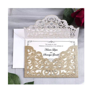 Logo Luxus Goldfolie einzigartige tamilische Hochzeits einladung karten Ehe Quince anera Hochzeits karte Einladung tasche - Product Image 1