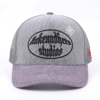 Gorra Trucker Personalizada de Fábrica en Dos Tonos de Poliéster/Algodón con Logotipo Personalizado, Gorra Trucker Bordada de Alta Calidad