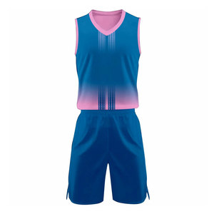 Ensemble d'uniformes de basketball en gros du meilleur fournisseur – Nouveau style, maillots et shorts de sport respirants et légers - Product Image 2