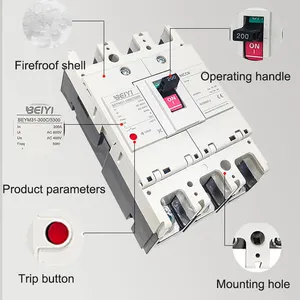 Beym31 Nieuw Ontwerp Goedkope Mccb 1P 2P 3P Laagspanning 160a 200a 350 Amp Mccb Stroomonderbreker