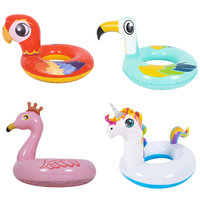 Bonne qualité enfants flotteur d'eau jouets perroquet Toucan forme animale anneau de bain piscine flotteur gonflable anneau de natation pour les enfants