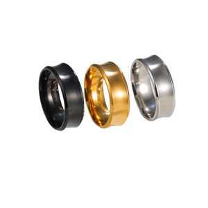 8MM Trendy Wholesale Hot-selling U Shape Unisex <b>Ring</b> High Polished Good Quality Fashion <b>Couple</b> <b>Ring</b> for Gifts Party - Product Image 1
