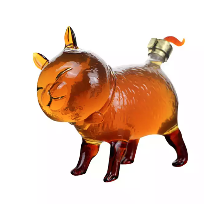Cat Shaped Large Glass Decanter – 1000ml With Airtight Stopper - View #8