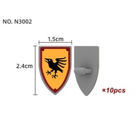 Boucliers de Chevaliers Médiévaux, Armes Militaires, Accessoires de Soldats, Blocs de Construction, Jouets pour Enfants N3001-N3008