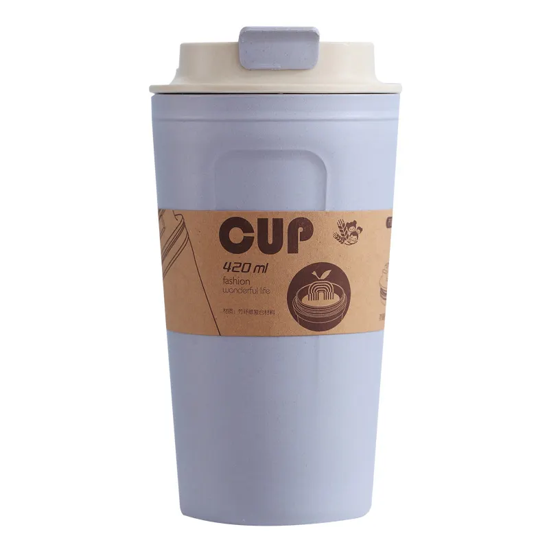 420Ml Bamboevezel Koffie Cup Biologisch Afbreekbaar Bamboe Reizen Mok Milieuvriendelijke Bamboe Koffie Cup Met Mouw
