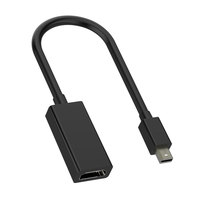 Divisor Mini DP a HDMI 4K, Carcasa de ABS, Convertidor Mini DisplayPort Macho a HDMI Hembra, Compatible con 3D HDCP1.4 para Laptop y Proyector