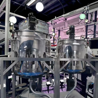 Agitateur de cuve de mélange industrielle 400L/1000L, machine de mélange chauffante polyvalente pour savon liquide/cosmétiques, avec moteur central performant