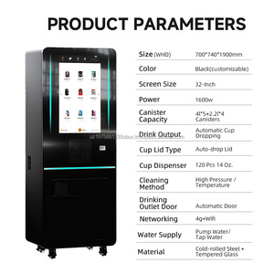 Máquina expendedora de batidos de proteínas YISO con pantalla de 32 pulgadas, máquina expendedora de bebidas para gimnasio, máquina automática de dispensación de batidos de proteínas con dispensador de vasos. - Product Image 2
