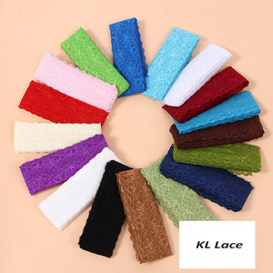 Ren Co Giãn Spandex Nylon Màu Đen Trắng Hồng Đỏ Tím Rộng 8 Cm Trang Trí Phụ Kiện May Mặc Ren Đồ Lót Hẹp Trang Trí - Product Image 3