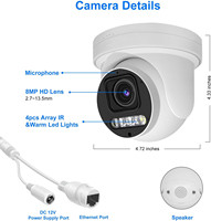 Caméra HD 8MP détection de visage intelligente AI double lumière Zoom optique 5X tourelle PTZ IP PoE prise en charge HIK POE NVR PNP conversation bidirectionnelle