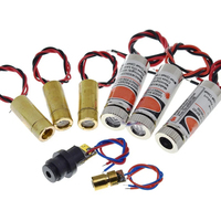 Module laser rouge 650nm 5mW (point/ligne/croix) avec lentille en verre, tête de diode focalisable et réglable - T135 Conforme ROHS3