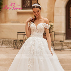 Robe de mariée Aster Garden Princess 2025, élégante, col cœur, mariée, broderie perlée, dentelle, robe de mariée en A, robe de mariée - Product Image 5