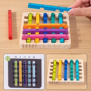 Colorful Rainbow Wooden Stick Pairing Game Early Education Toy for Kids Enhances Playing Skills - Product Image 4