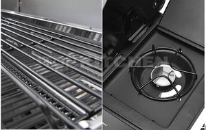 Barbecue à gaz sans fumée avec chariot, barbecue commercial avec chariot, barbecue de jardin en plein air, chariot de camping - Product Image 4