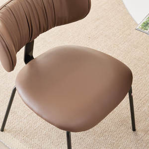 घर के फर्नीचर के लिए बैकरेस्ट के साथ हल्के लक्जरी आधुनिक कॉम्पैक्ट डाइनिंग चेयर - Product Image 4