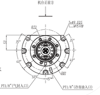 Moteur de fraisage à entraînement direct BT30 avec refroidissement par huile, 24000/20000 tr/min, diamètre 100 mm, roulement de broche à changement d'outil mécanique