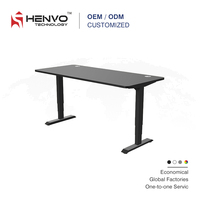 Bureau debout électrique ergonomique en acier à double moteur, design contemporain, avec protection anti-collision, rebond et protection contre la surcharge thermique et la coupure de courant