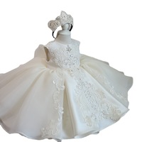 Robe de princesse pour bébé fille en mousseline blanche écologique, longueur genou, pour fête, anniversaire, boutique, bal de promo, avec jupe brodée pour enfants et demoiselles d'honneur