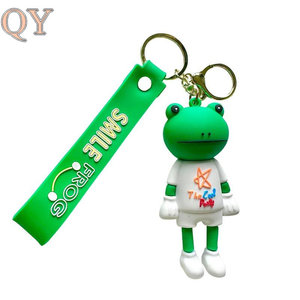 QY Custom Cartoon Silicone Keychain 3D Soft Rubber Character Pendant <b>Key</b> <b>Ring</b> Bag Charm <b>Car</b> <b>Key</b> Accessory Gift - Product Image 1