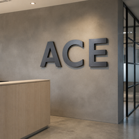 Enseigne lumineuse 3D personnalisée en acier inoxydable et acrylique, étanche IP65, à fixation murale pour centre commercial, hôpital, gare routière