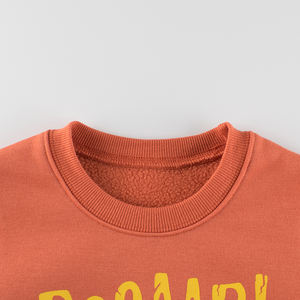 Logotipo personalizado 100% algodón chico bebé niños liso cuello redondo sudadera niños pequeños sudadera - Product Image 3