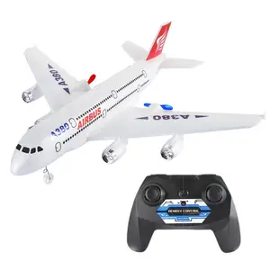2.4G 2.5ch A380泡沫遥控喷气飞机模型准备飞行发光二极管灯遥控飞机滑翔机飞机玩具