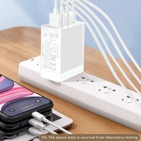 Chargeur mural USB rapide 32W à 4 ports, adaptateur secteur multifonction pour téléphone et ordinateur portable, vente en gros