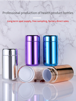 Frascos Redondos de Plástico Personalizados para Suplementos Alimenticios con Tapas, Botellas de Plástico Médicas para Suplementos Alimenticios, Tapas de Plástico para Botellas