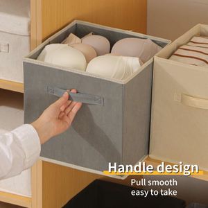 Foldable <b>Wardrobe</b> Organizer Clothes Household Non-woven Underwear Storage Box Finishing Box <b>Wardrobe</b> Miscellaneous Storage Box - Product Image 4